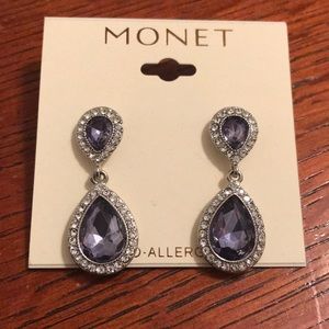MONET Lavendar/Silver earrings
